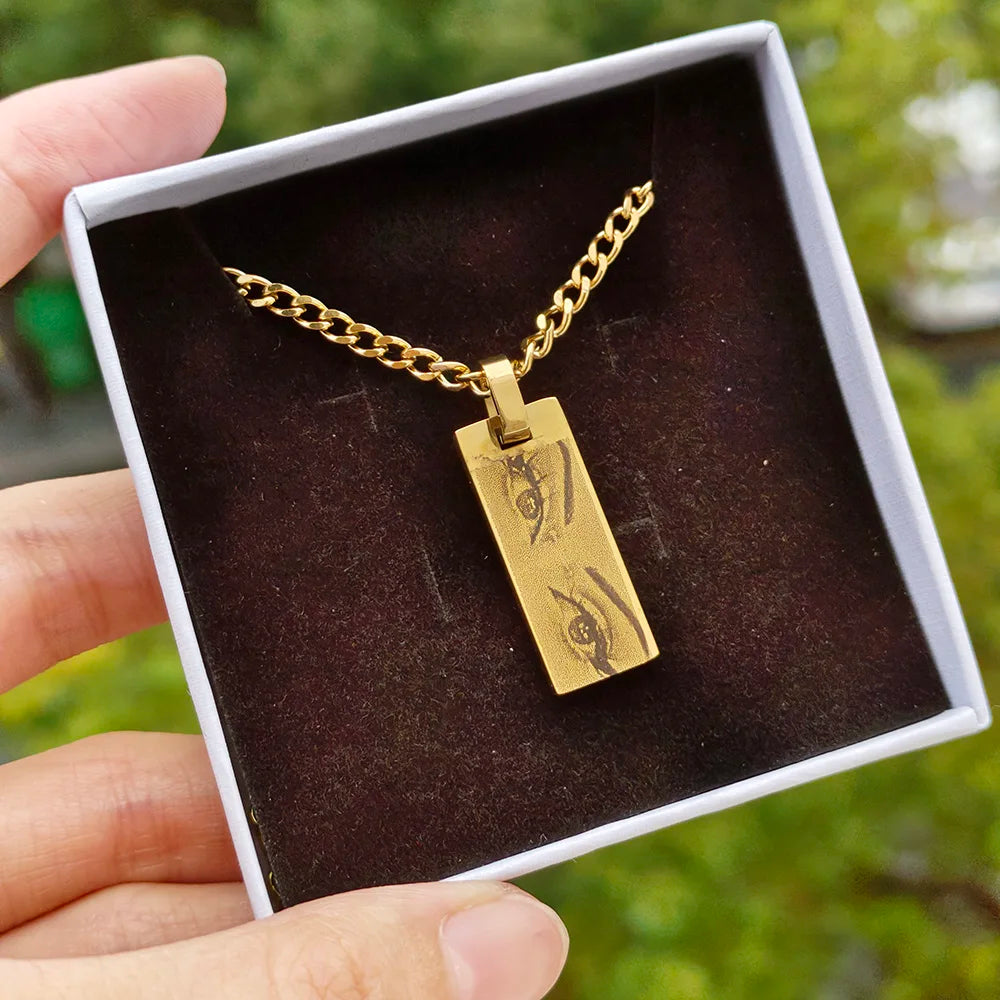 Necklace Eyes Engraved