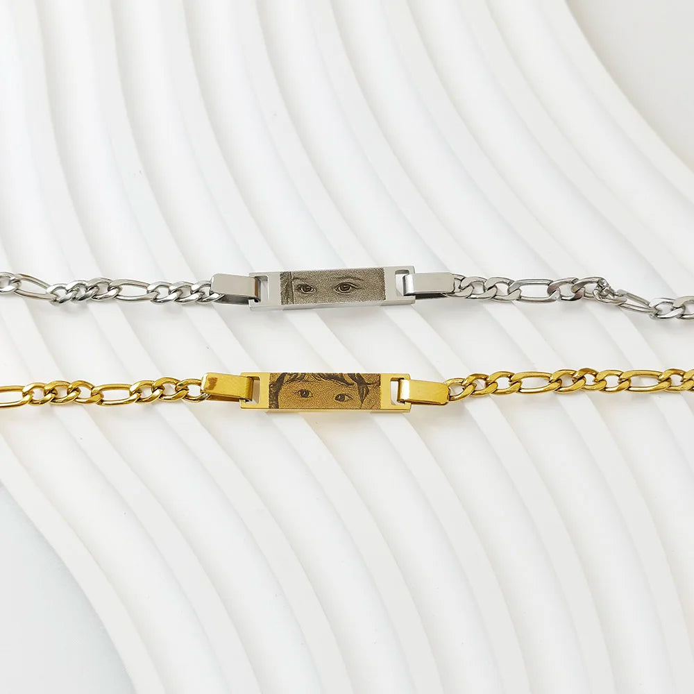 Figaro Bracelet Engraved