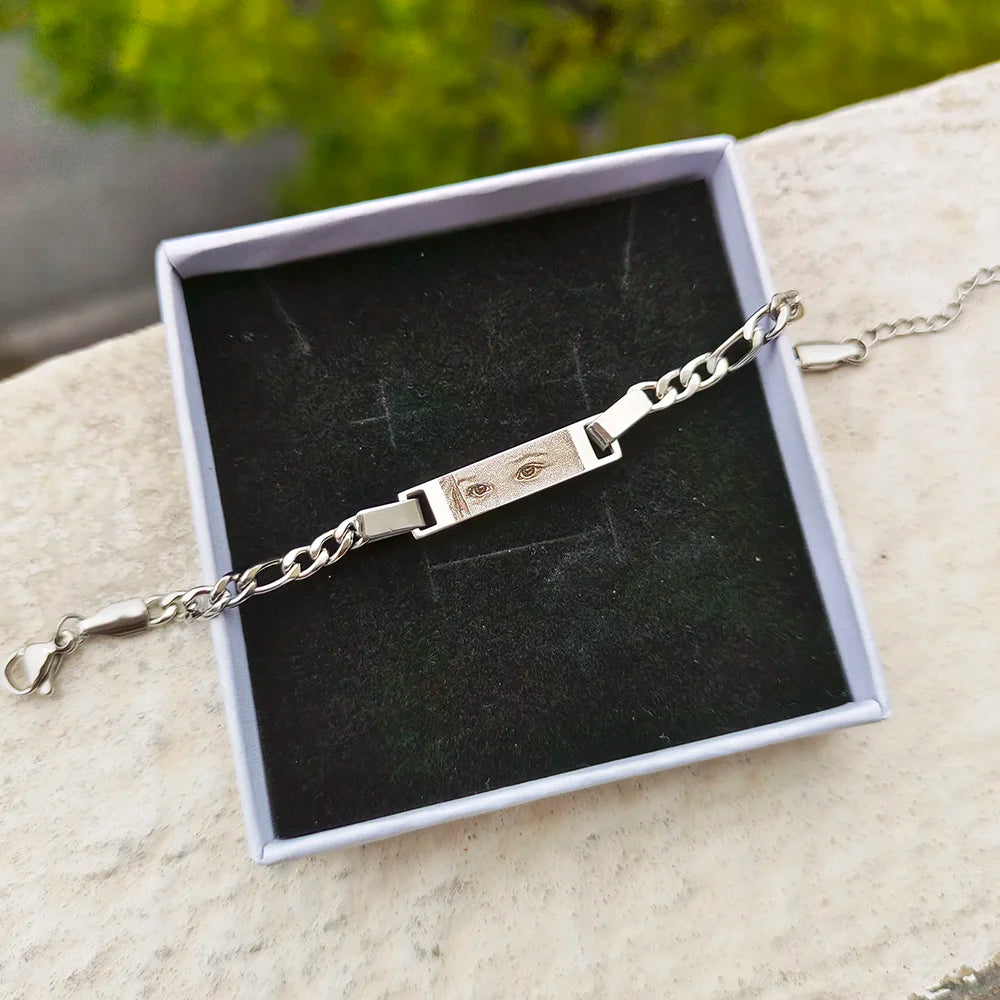 Figaro Bracelet Engraved