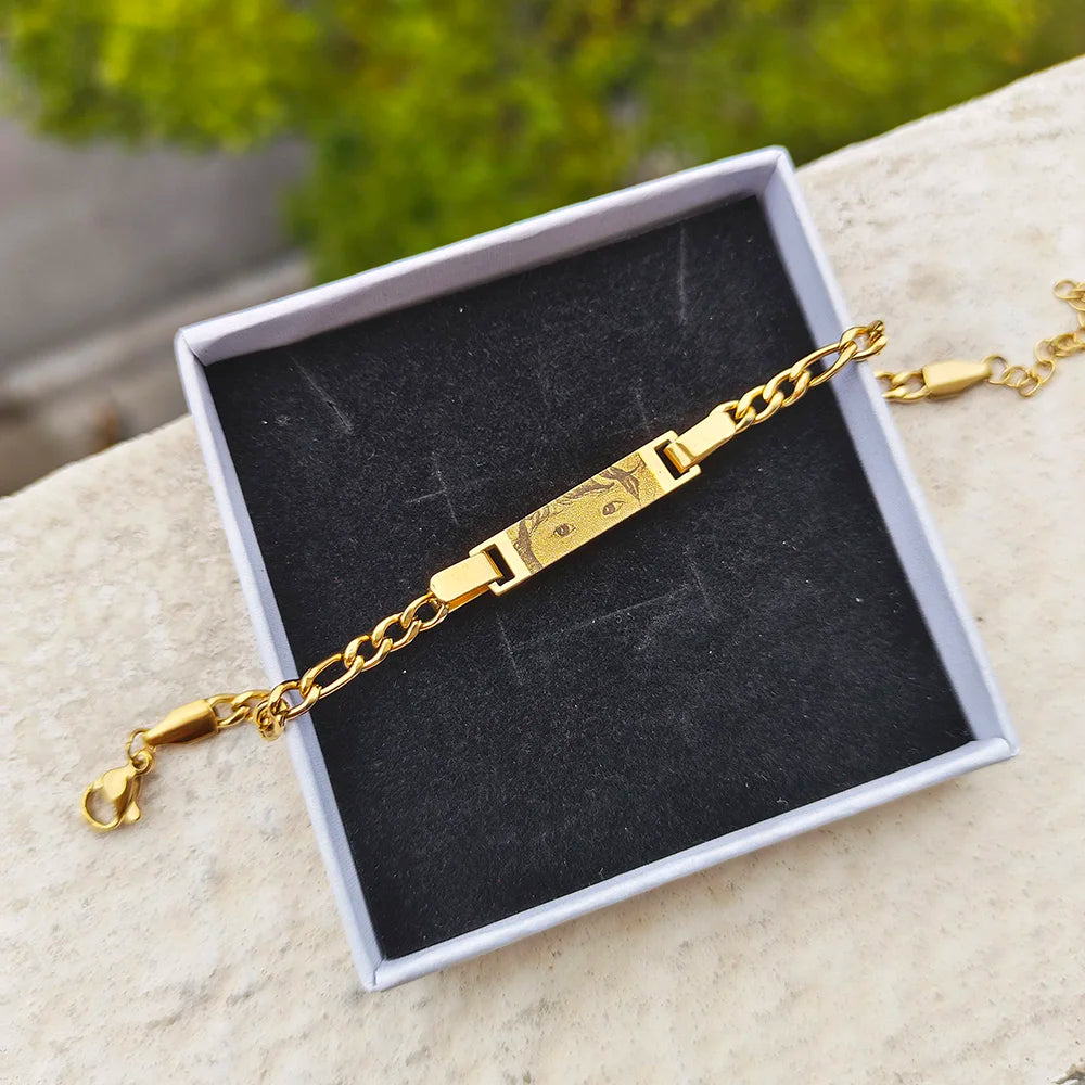 Figaro Bracelet Engraved